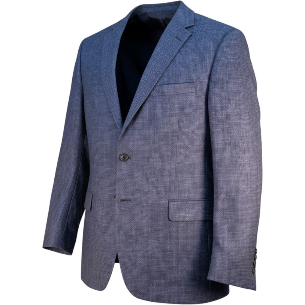 Jos. A. Bank Traveler Blue Wool Slim Fit Blazer Sport Coat 46R Micro Check